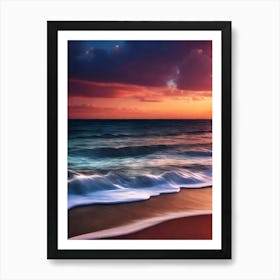 Sunset At The Beach 610 Art Print