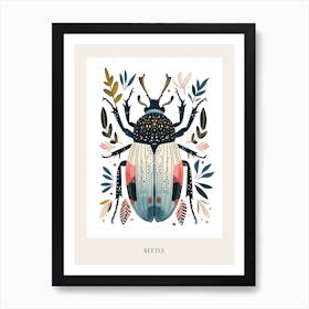 Colourful Insect Illustration Beetle 16 Poster Art Print