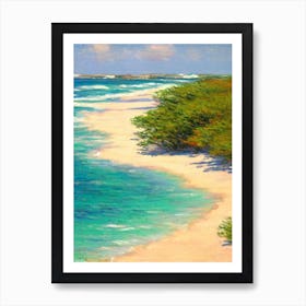 Crane Beach Barbados Monet Style Art Print