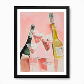 Watercolor Cocktails 3 Art Print