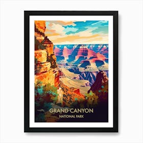 Grand Canyon National Park Travel Poster Illustration Style 2 Art Print