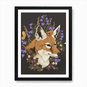 Floral Fox Art Print