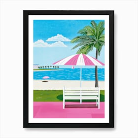 Pink Beach 1 Art Print