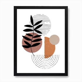 Minimal Geo Botanical Scandinavian 2 Art Print