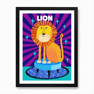 Circus Lion Art Print