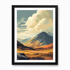 Glen Coe Scotland 3 Hiking Trail Landscape Art Print