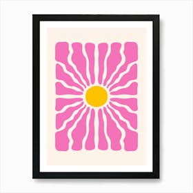 Flower Pink Boho Art Print Art Print