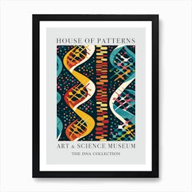 Dna Art Abstract Painting 5 House Of Patterns Art Print