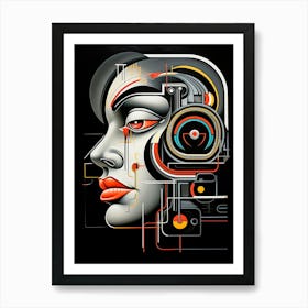 Abstract Illustration Of A Woman And The Cosmos 41 Art Print