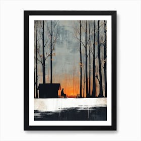 Cabin In The Woods, Hygge Art Print