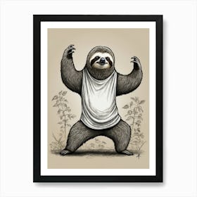 Sloth Yoga Art Print