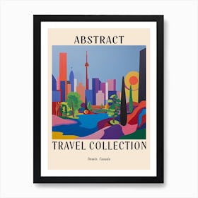 Abstract Travel Collection Poster Toronto Canada 6 Art Print