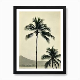 Anjuna Beach 3 Goa India Vintage Art Print