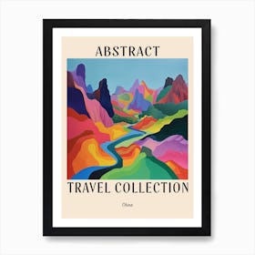 Abstract Travel Collection Poster China 4 Art Print