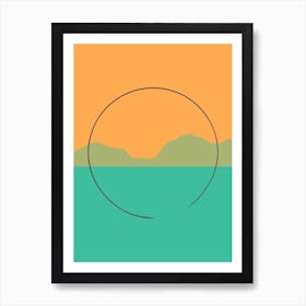 Mediterranean Orange And Green Art Print