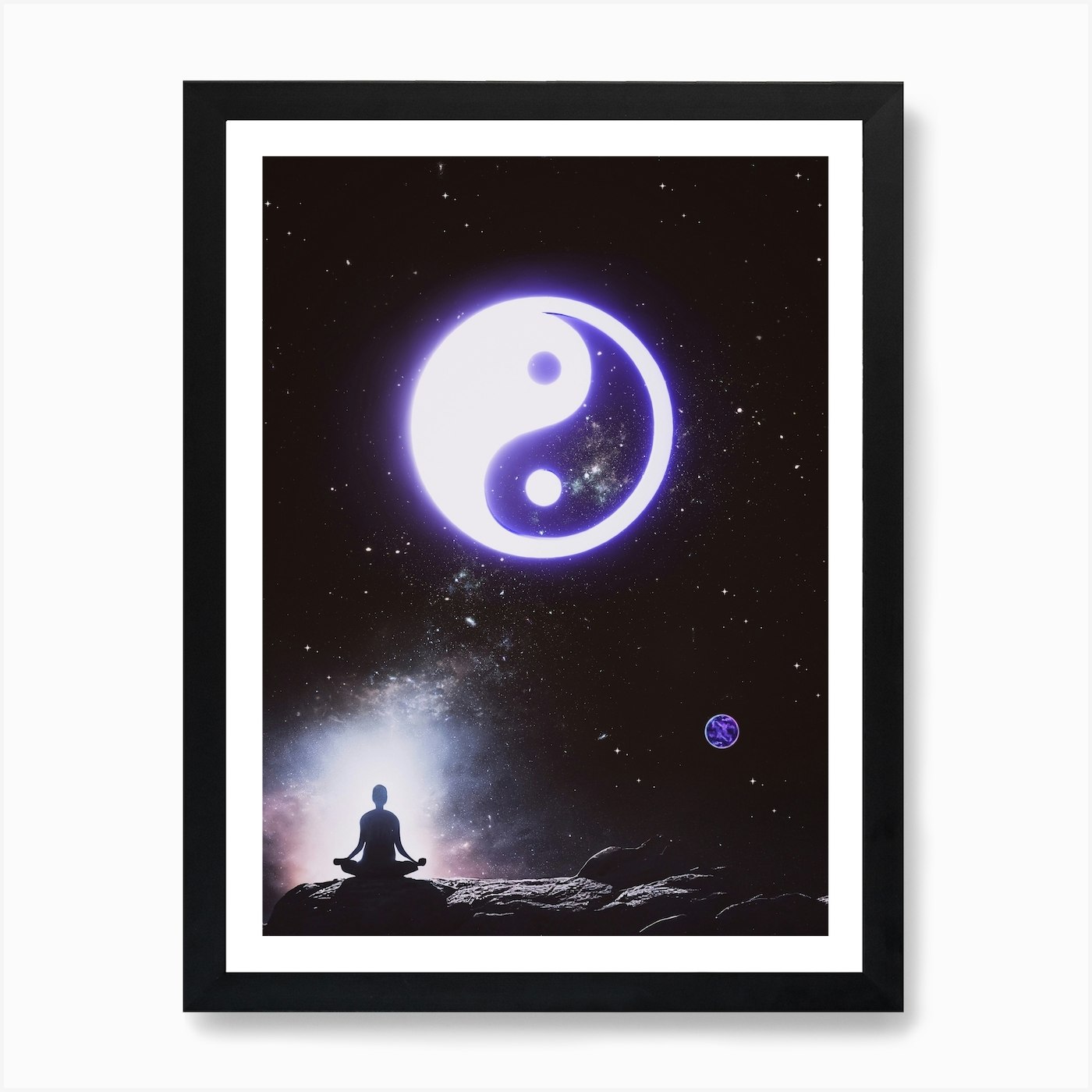 Wall Art Print Yoga Ying-Yang Zen Meditation, Gifts & Merchandise