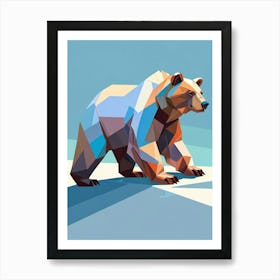 Polygonal Bear Art Print