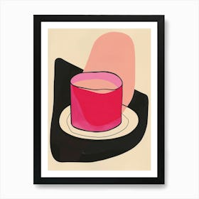 Pink Minimalist Jelly Painting Art Print