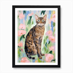 A Ocicat Cat Painting, Impressionist Painting 2 Art Print