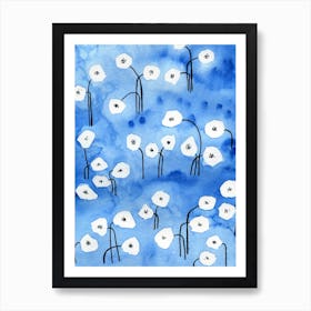 White Flowers Art Print