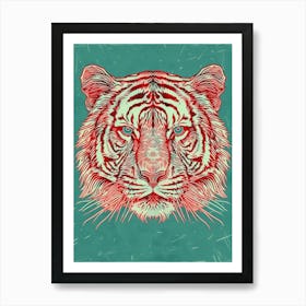 Tiger Head 2 Art Print