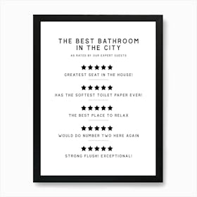 Bathroom Ratings Art Print