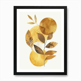 Gold Leaves Canvas Print Art Print