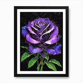 Purple Rose 1 Art Print