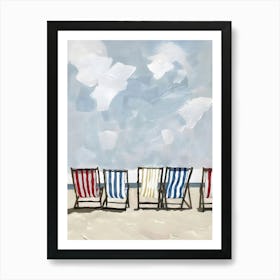 Beach Chairs 2 Art Print