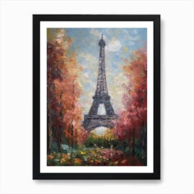 Eiffel Tower Paris France Pissarro Style 27 Art Print