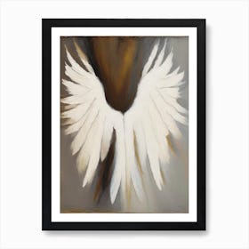 Angel Wings Symbol Abstract Painting Art Print