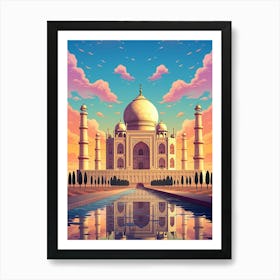 Taj Mahal Pixel Art 3 Art Print