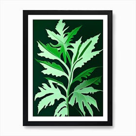 Sweet Cicely Leaf Vibrant Inspired Art Print