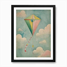 Kite Between The Clouds Art Print