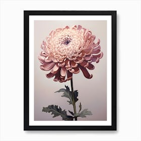 Floral Illustration Chrysanthemum 1 Art Print