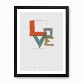 Love Type Art Print