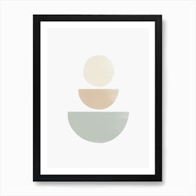 Balancing Shapes 1 Sage Green Art Print