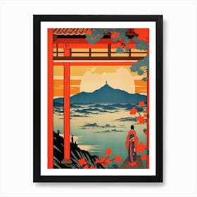 Miyajima Island, Japan Vintage Travel Art 4 Art Print