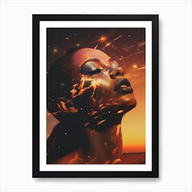 Cosmic portrait Art Print