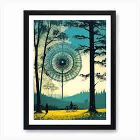 Windmill In The Woods Art Print