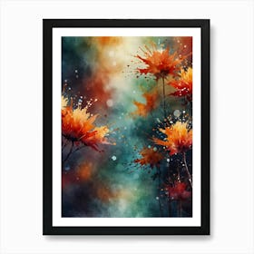 Watercolor Flowers 43 Art Print