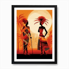 Afro Inspired Illustration 2 Art Print