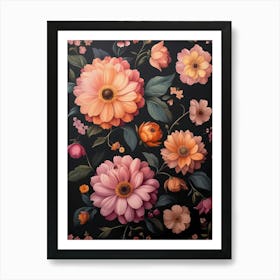 Floral Wallpaper 25 Art Print