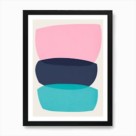 Colorful abstract shapes 47 Art Print