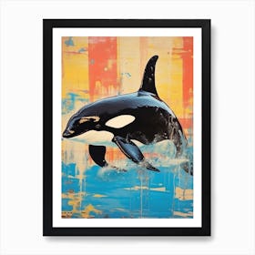 Orca Whale Screen Print Inspired 1 Art Print