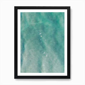 Surf Lineup Pacific Ocean Art Print