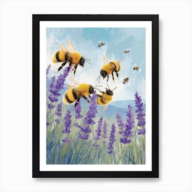 Andrena Bee Storybook Illustration 19 Poster