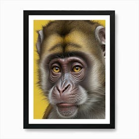 Monkey On Yellow 4 1 Art Print