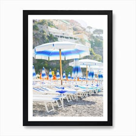 Positano Beach Umbrellas Art Print