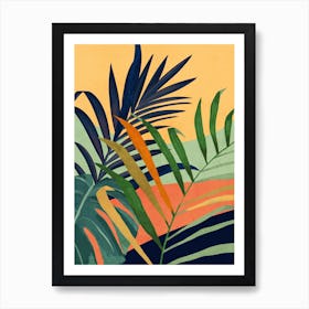 Abstract Art Tropical Leaves 117 Art Print